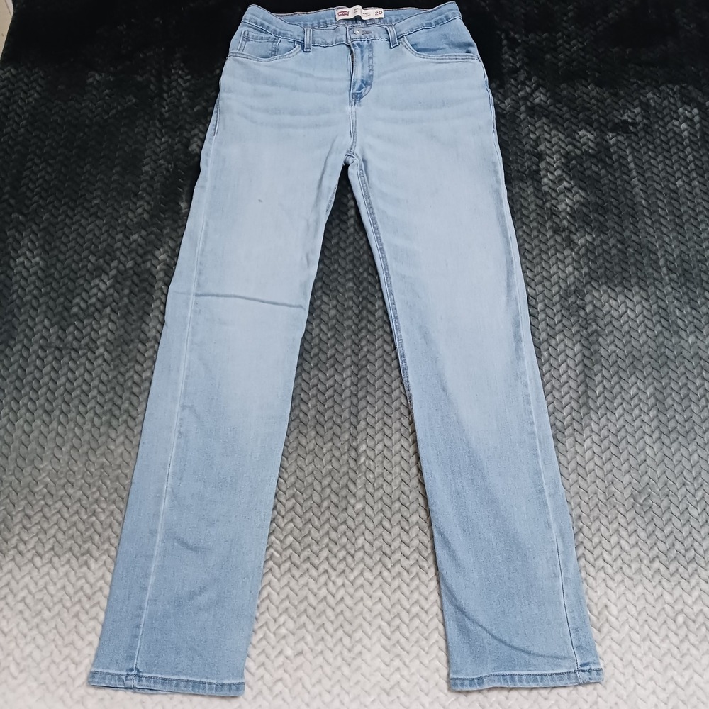 Levi's 514 Jean Boy 20 Blue Cotton Denim Straight Performance Streetwear Stretch